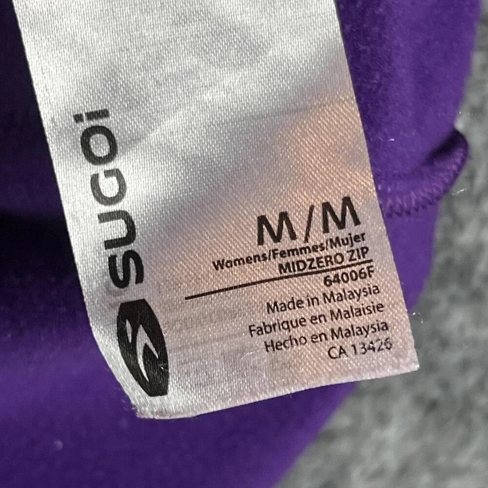 Sugoi Pullover Womens Medium Purple Midzero 1/4 Zip Thermal Cycling Fleece Top